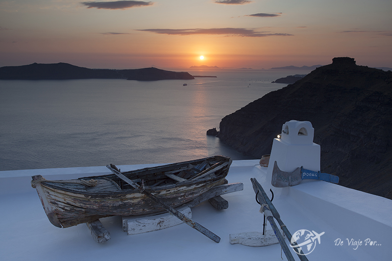 Puesta de sol en Fira, Santorini