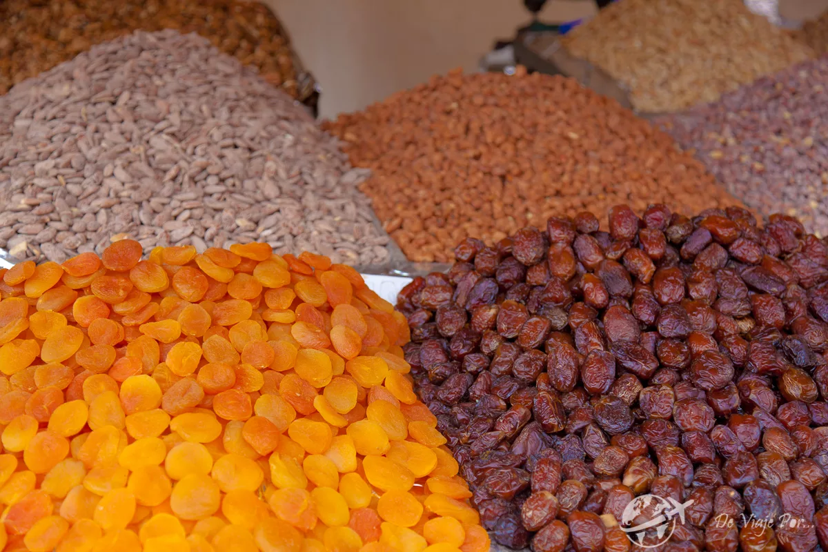 Comida en zoco de Marrakech
